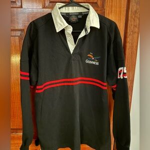 Guinness Men’s Black Rugby Shirt - Large